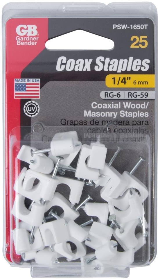 1/4-in Plastic Cable Staple 25 -Pack