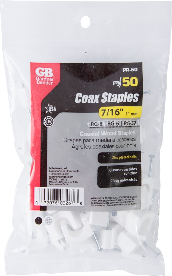7/16-in Plastic Low-voltage Cable Staple 50 -Pack