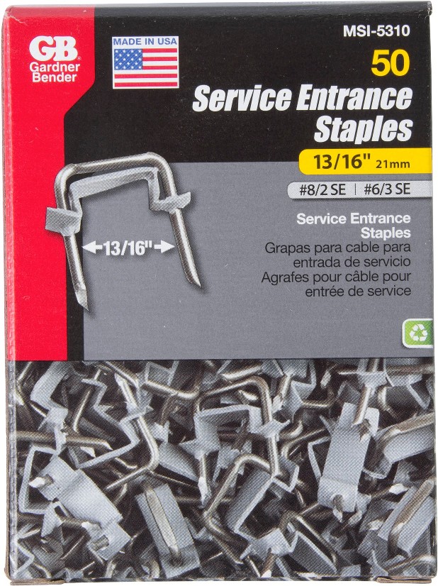 13/16-in Metal Staples Insulated Cable Staple 50 -Pack
