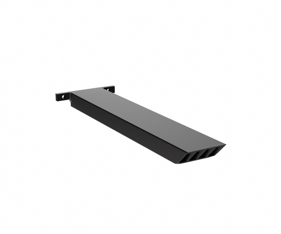 The Original Hidden Island Industrial Support Bracket 32-in x 2.5-in x 1-in Black Aluminum Countertop support bracket