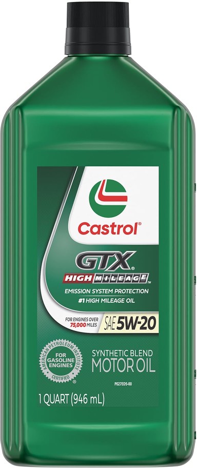 GTX High Mileage 5W-20 Synthetic Blend Motor Oil, 1 Quart