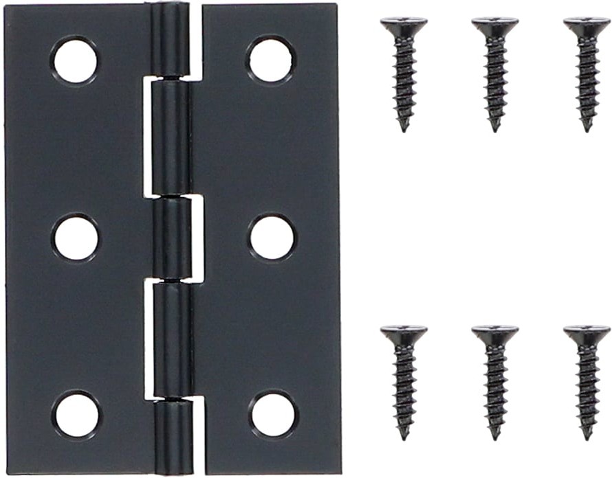 180-Degree Broad Surface Black Cabinet Hinge, 1 Pair(s) 2 -Pieces