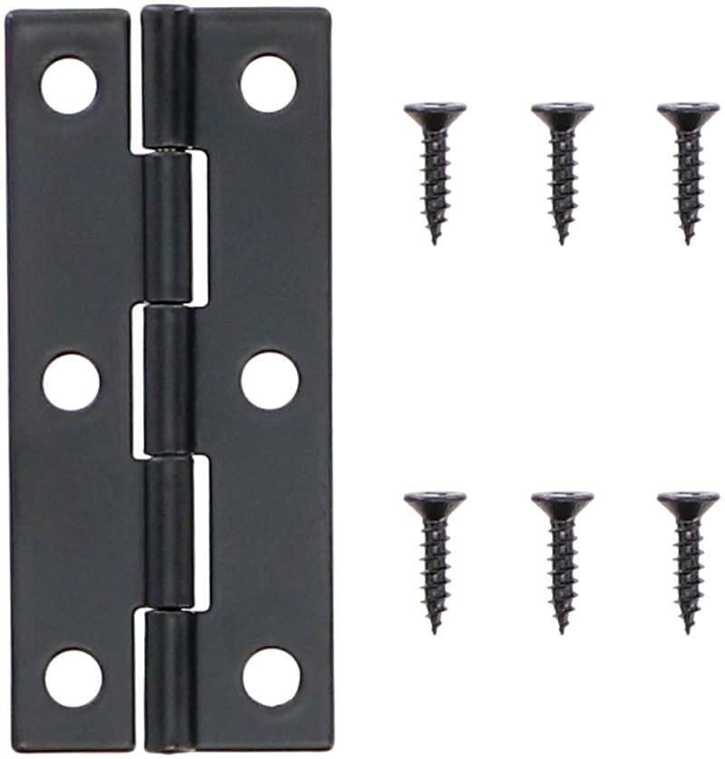 180-Degree Narrow Surface Black Cabinet Hinge, 1 Pair(s) 2 -Pieces