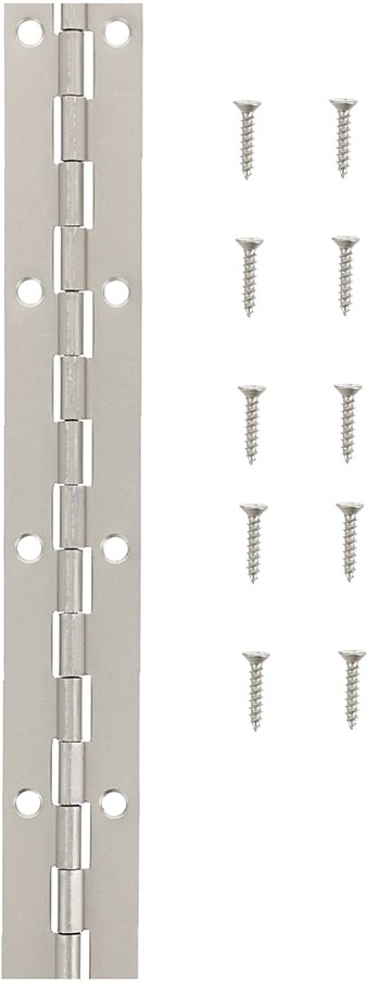 12-in H Satin Nickel Piano/Continuous Interior/Exterior Door Hinge
