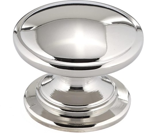 Mont-Royal 1-1/4-in Polished Nickel Round Traditional Cabinet Knob