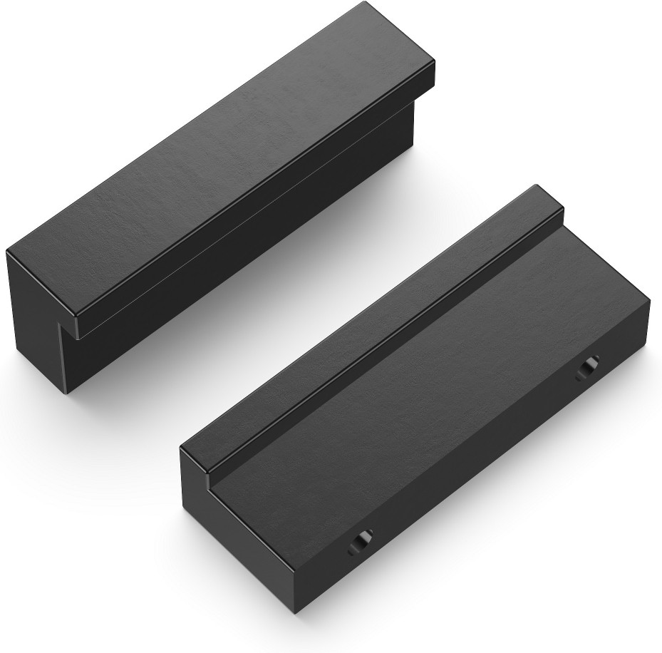 Streamline 1-1/4-in , 32mm Center to Center Flat Onyx Rectangular Bar Drawer Pull