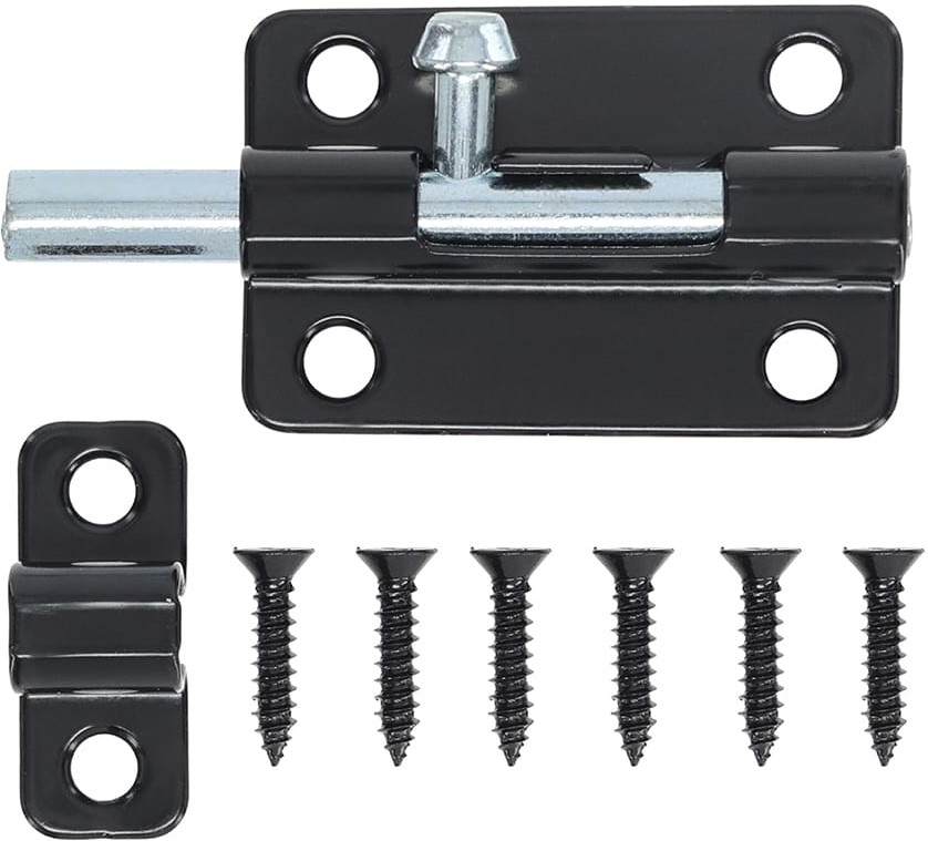3-in Black Steel Barrel Bolt
