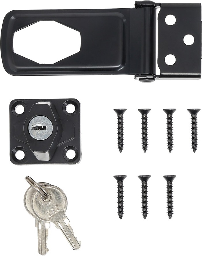 3-1/2-in Black Keyed hasps