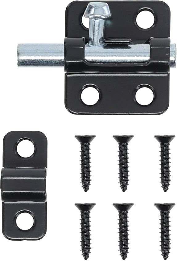 2-in Black Steel Barrel Bolt