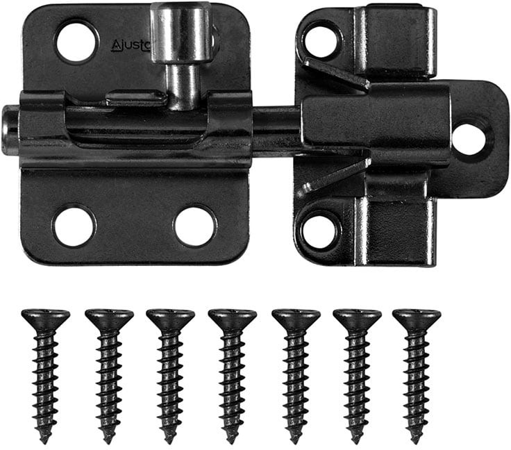 2-in Black Steel Barrel Bolt