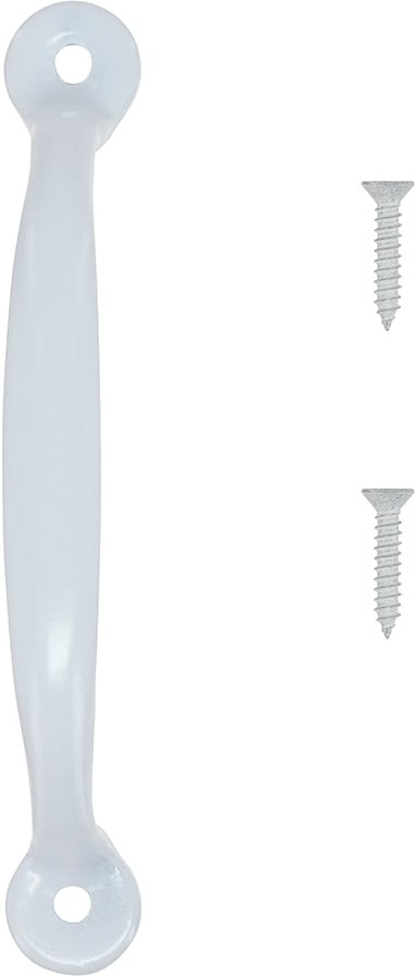 4-3/4-in Matte White Screen door Replacement Pull handle