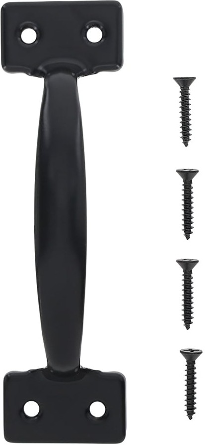 6-1/2-in Utility Matte Black Screen/Storm door Replacement Pull handle