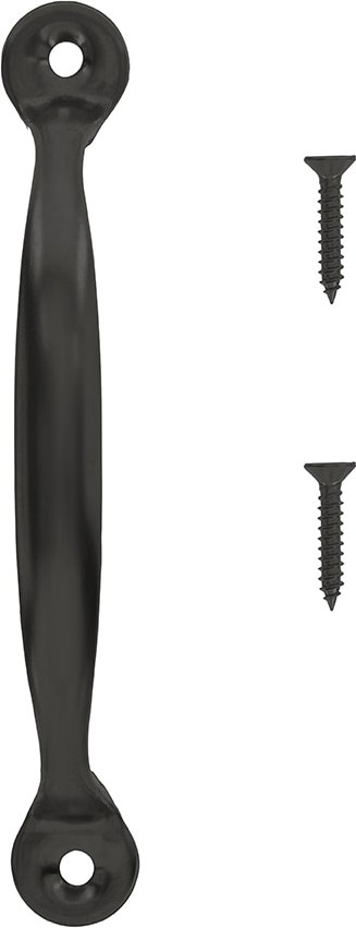 4-3/4-in Matte Black Screen door Replacement Pull handle