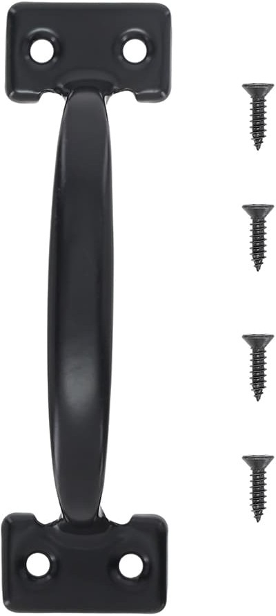 5-3/4-in Utility Gloss Black Screen/Storm door Replacement Pull handle