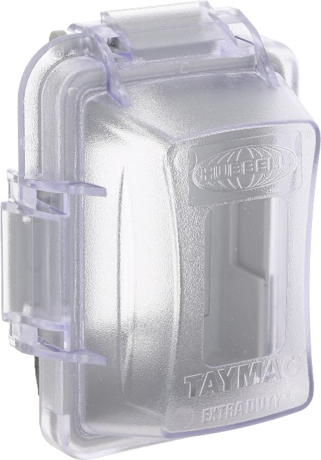 1 -Gang Rectangle Clear Plastic Weatherproof Electrical Box Cover
