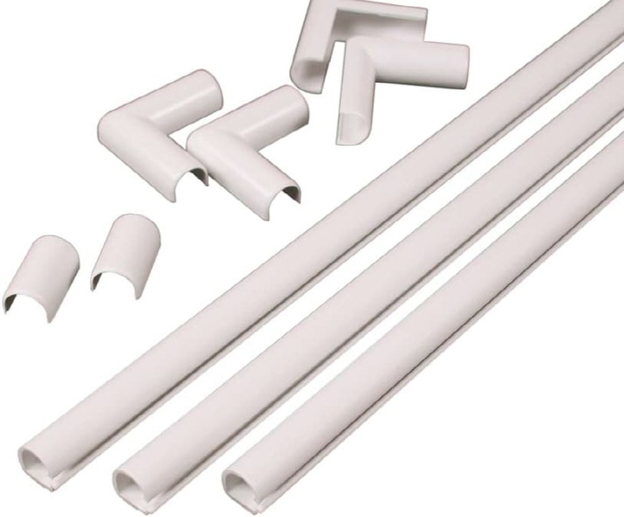 CordMate 9 -Piece 36-in x 0.56-in PVC White Cord/Cable organization kit