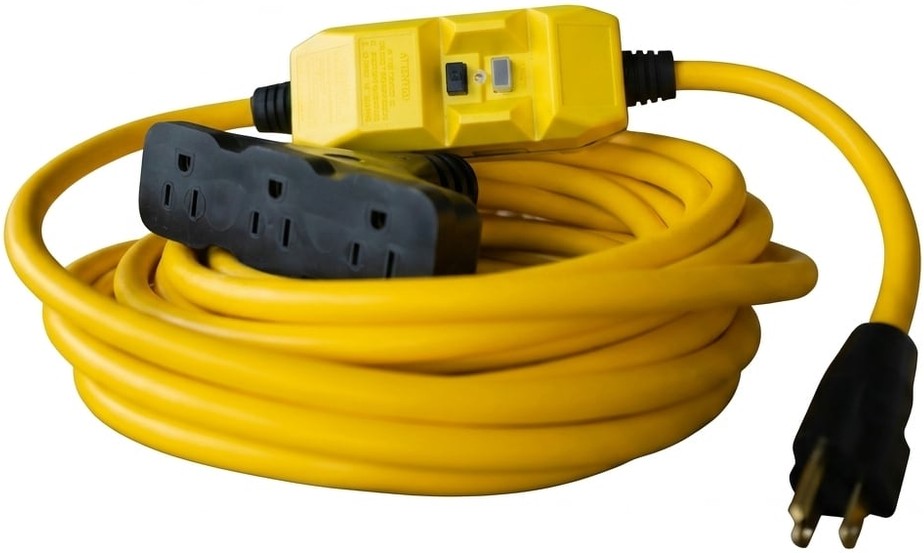 50-ft 12 / 3 Heavy Duty 3 Prong Yellow Indoor/Outdoor Extension Power Cord