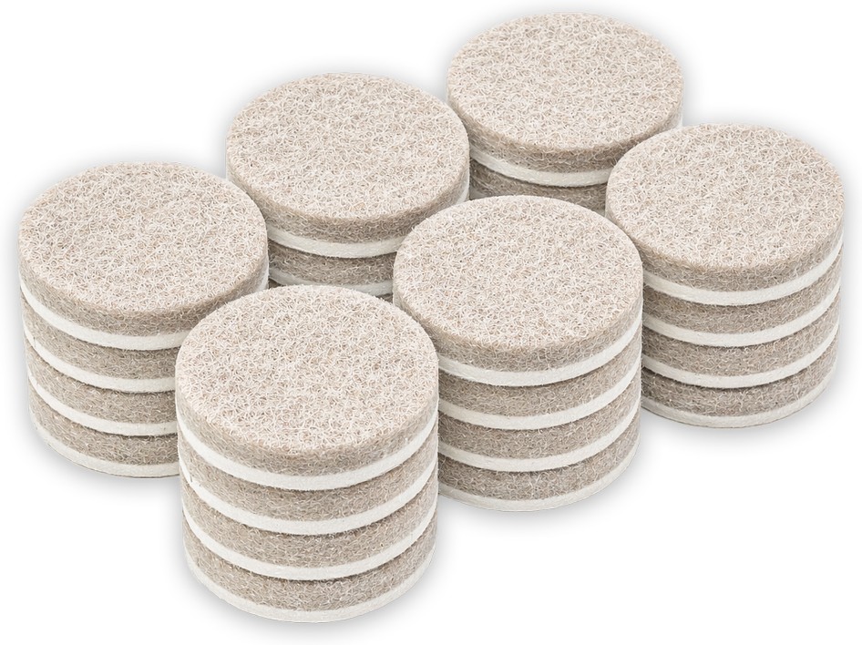 24 -Pack 1-1/2-in Beige Round Felt furniture pads
