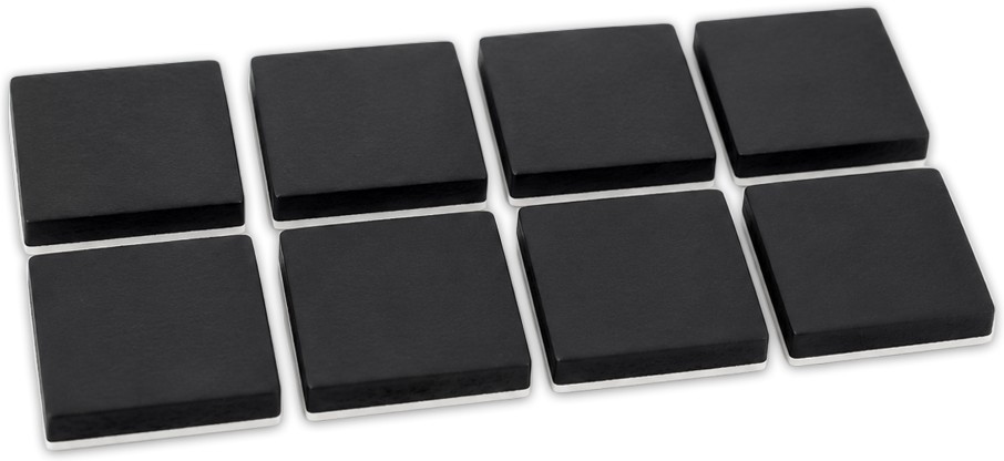 Anti-Skid 8 -Pack 1 in. Black Rubber Gripper pads
