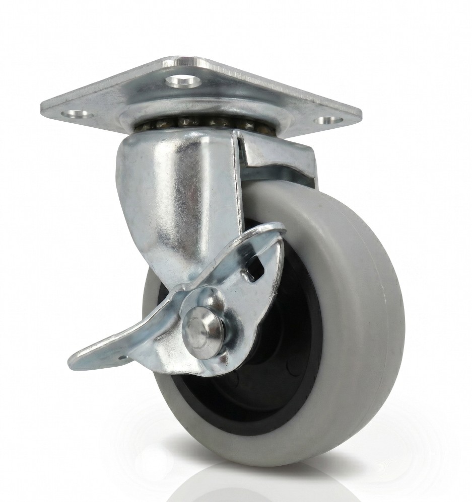 3-in TPR/Thermoplastic rubber Swivel Caster