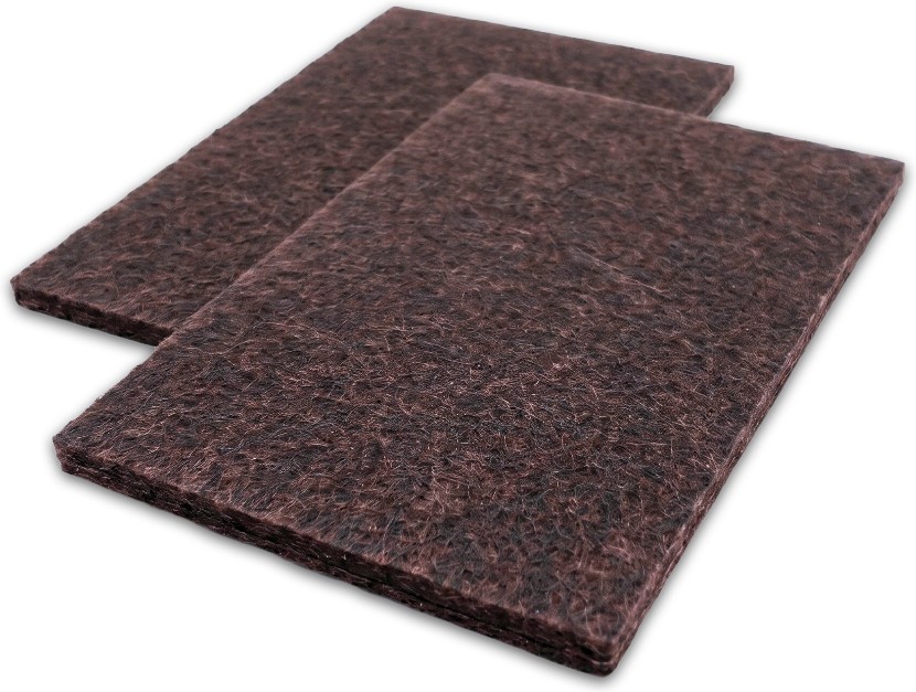 2 -Pack 4-1/4-in x 6-in Beige Rectangular Felt furniture pads