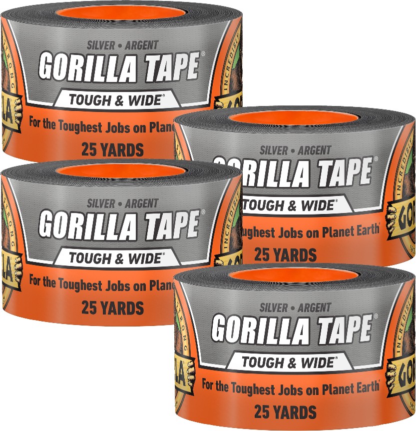 Silver Duct Tape 2.88-in x 25 Yard(s) 4 -Pack