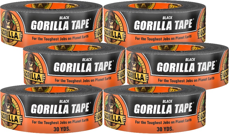 Black Duct Tape 1.88-in x 30 Yard(s) 6 -Pack