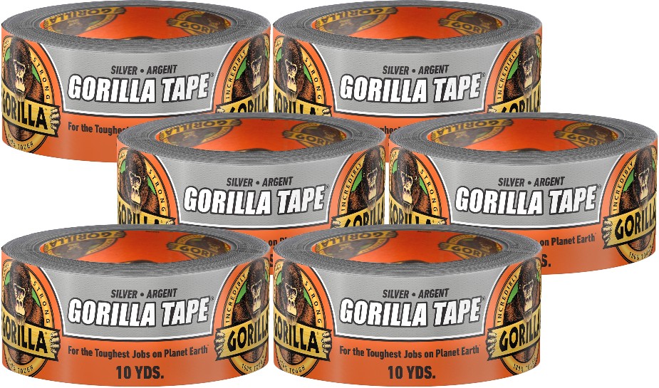 Silver Duct Tape 1.88-in x 10 Yard(s) 6 -Pack