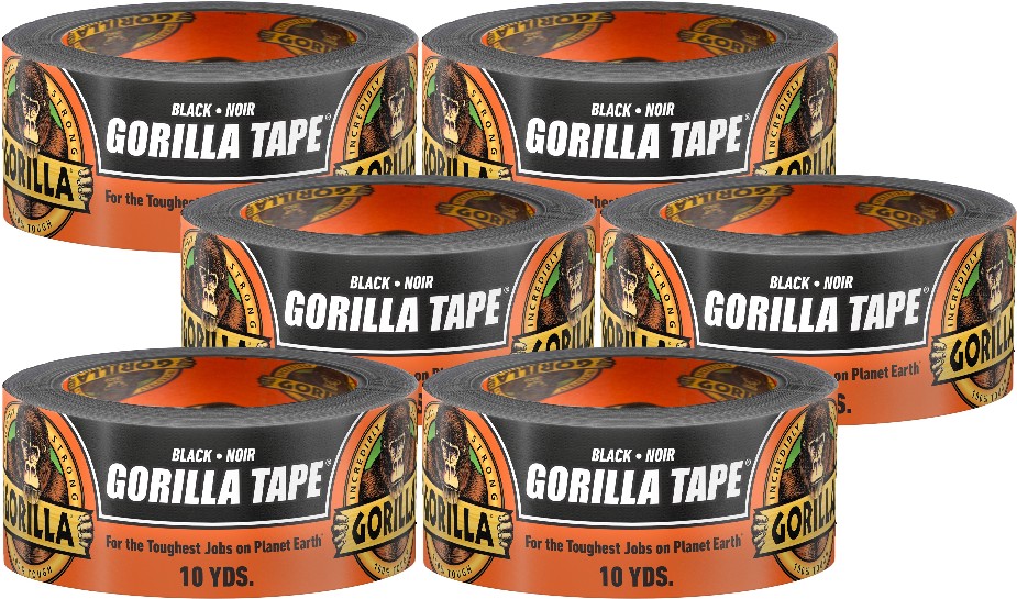Black Duct Tape 1.88-in x 10 Yard(s) 6 -Pack
