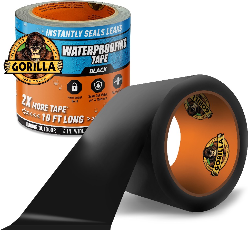 Waterproof Patch Seal Black Waterproof Duct Tape 4-in x 10 Feet