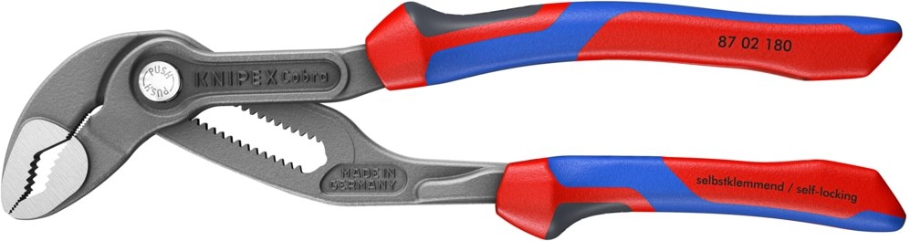 Gray Comfort Grip Cobra Water Pump 7.25-in Tongue and Groove Pliers