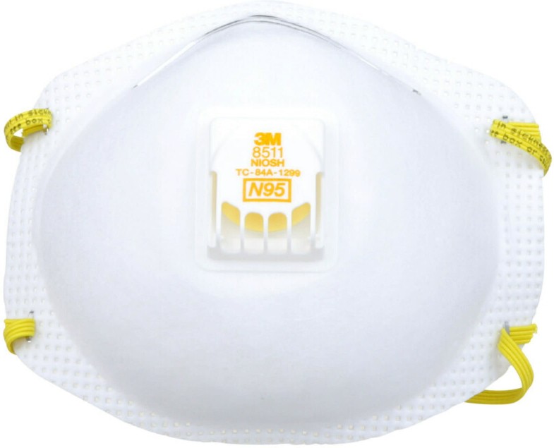 Respirator White N95 Multi-Purpose Valved Respirator 2 -Pack