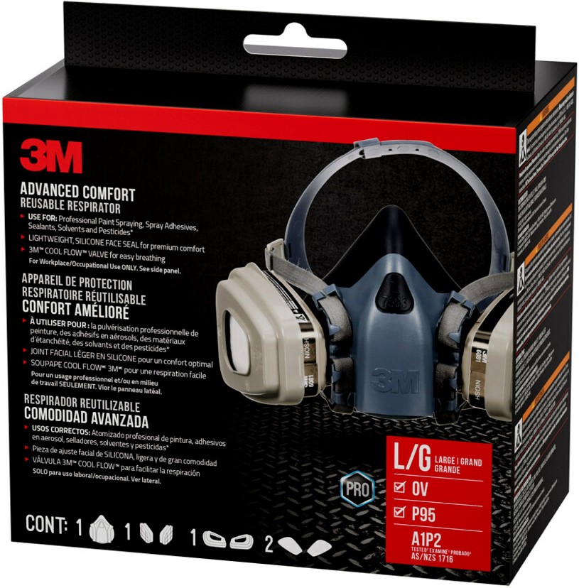 Gray P95 Large Multi-Purpose Half Face Respirator