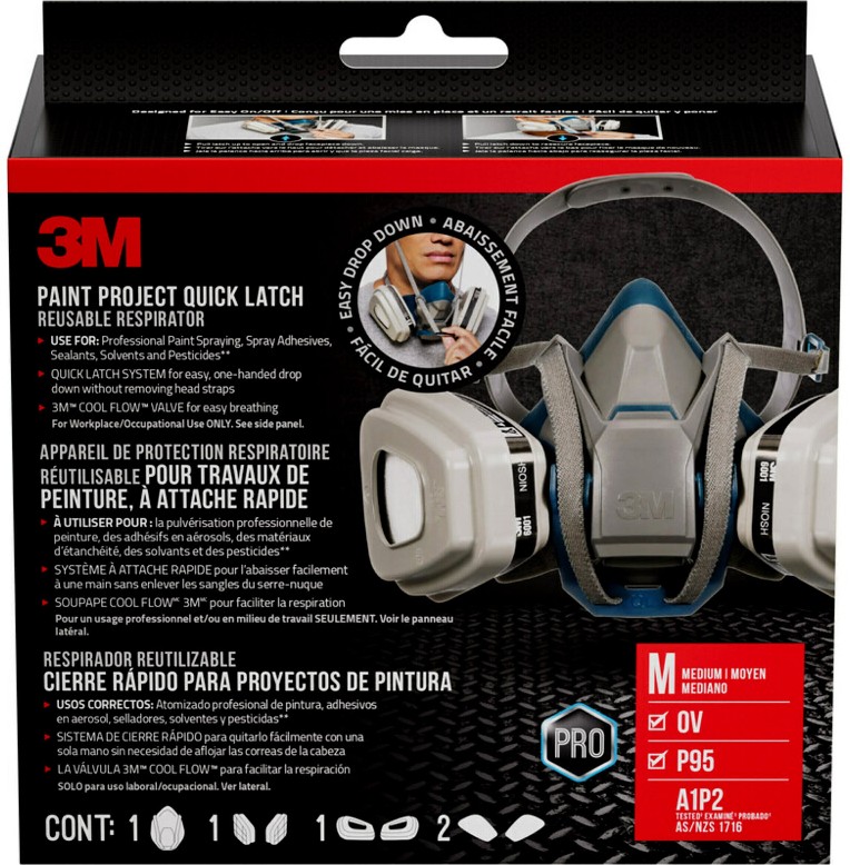 Gray P95 Medium Multi-Purpose Half Face Respirator