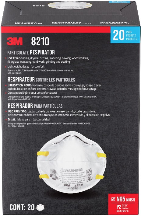 White N95 Multi-Purpose Non-Valved Respirator 20 -Pack