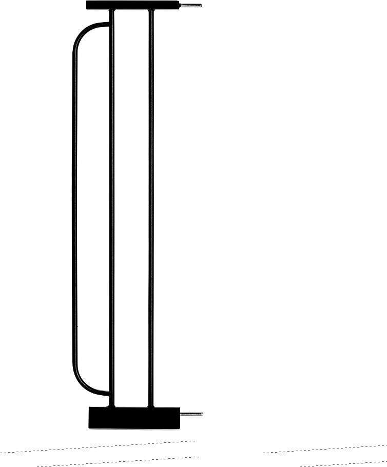 Gate Extension 6-in x 37-in Pressure/Hardware Mounted Black Metal Safety Gate extender