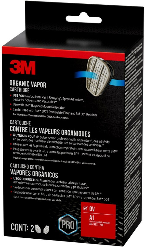 Organic Vapor Performance Cartridge Black P95 Multi-Purpose Cartridge/Filter 4 -Pack