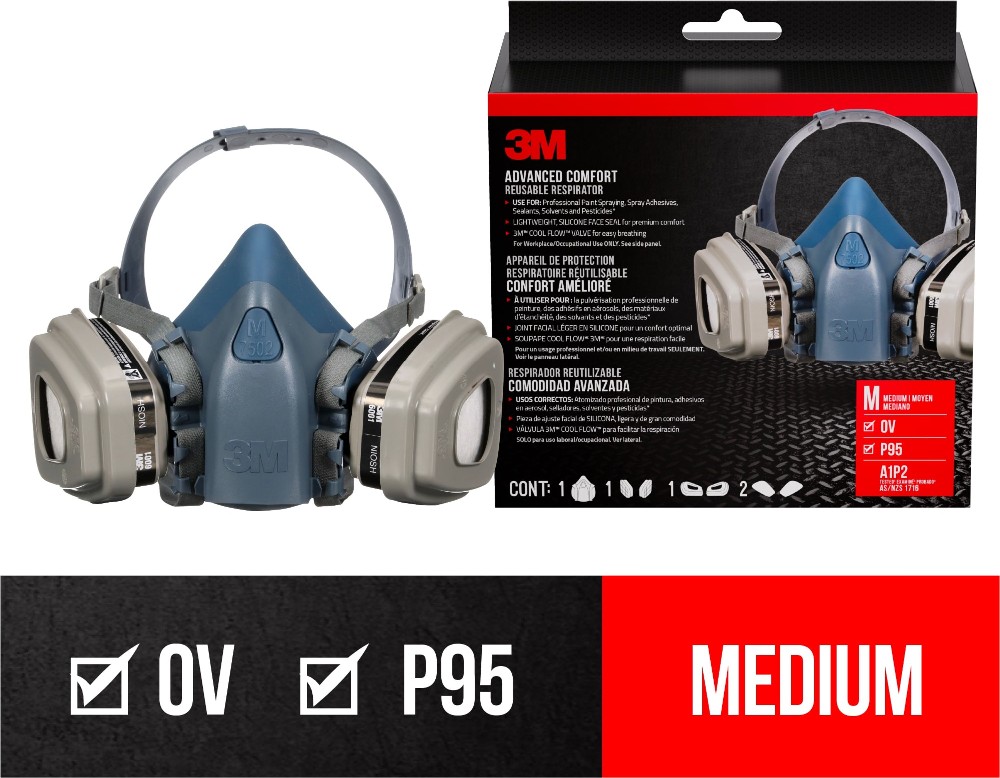 Blue P95 Medium Multi-Purpose Half Face Respirator