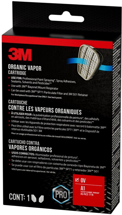Organic Vapor Performance Cartridge Black P95 Multi-Purpose Cartridge/Filter 2 -Pack
