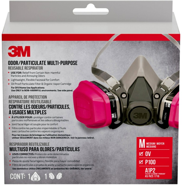 OV Grey P100 Multi-Purpose Half Face Respirator