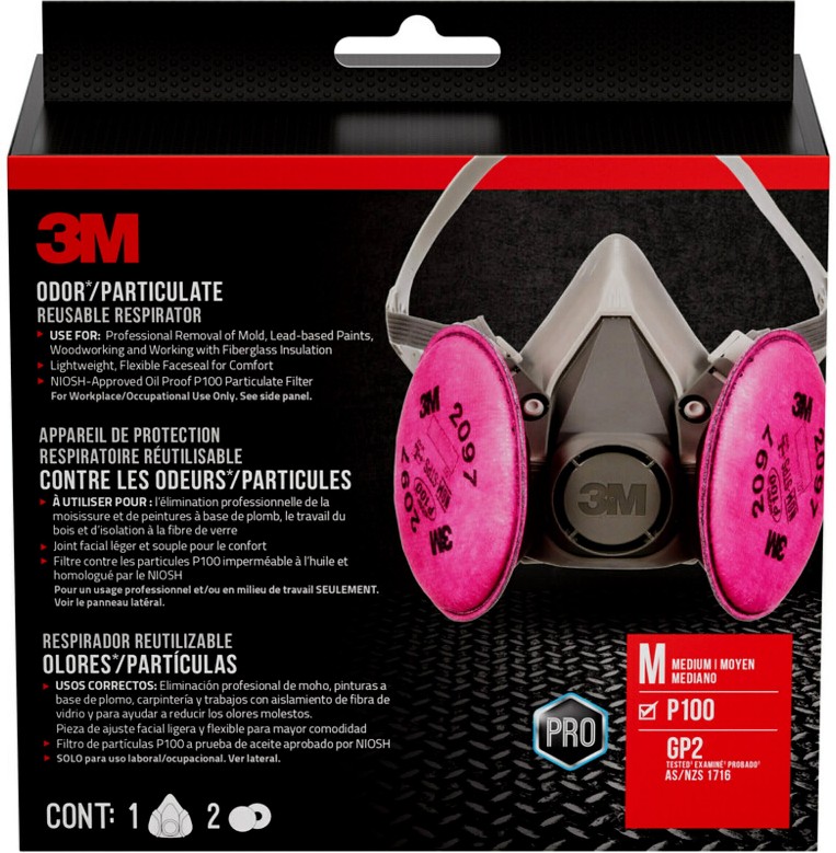 White P100 Medium Multi-Purpose Half Face Respirator