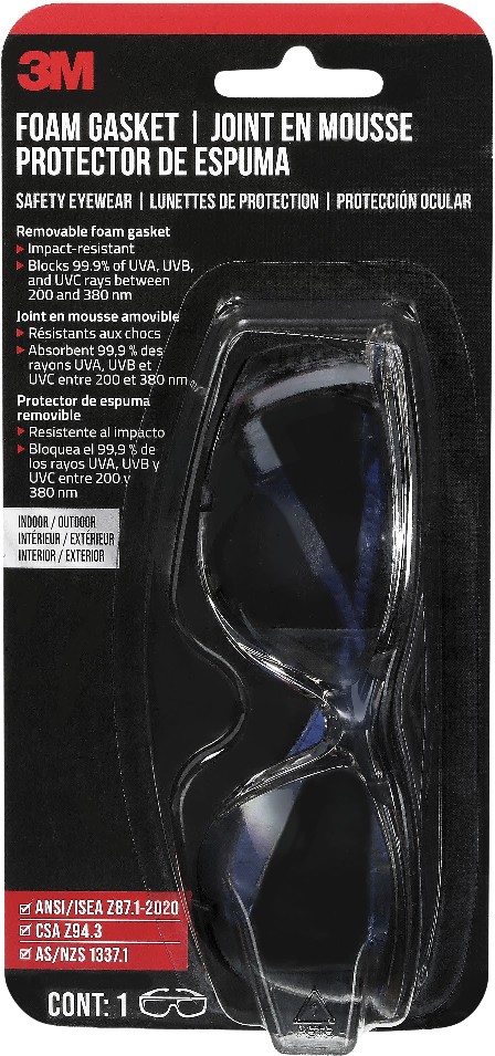 Gasket Plastic Safety Glasses