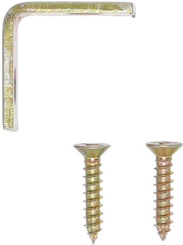 0.75-in x 0.5-in x 0.75-in Brass-plated Steel Corner brace 4 -Pack