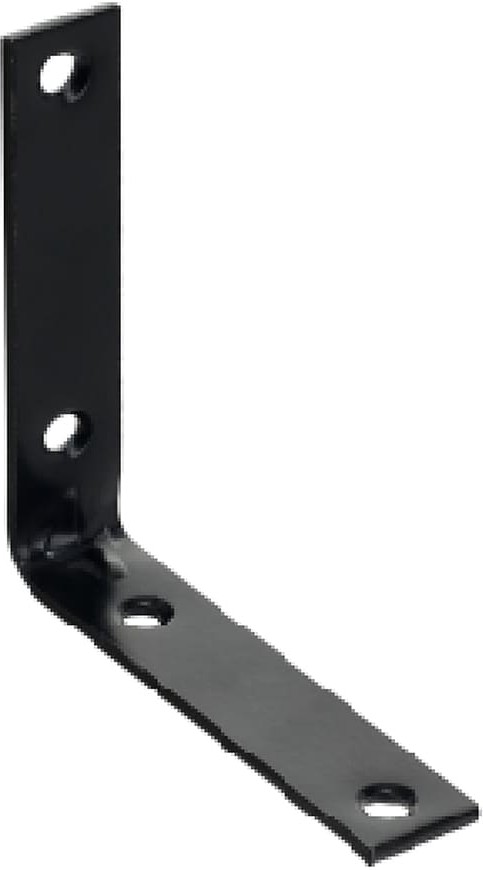 4-in x 0.875-in x 4-in Black Steel Corner brace