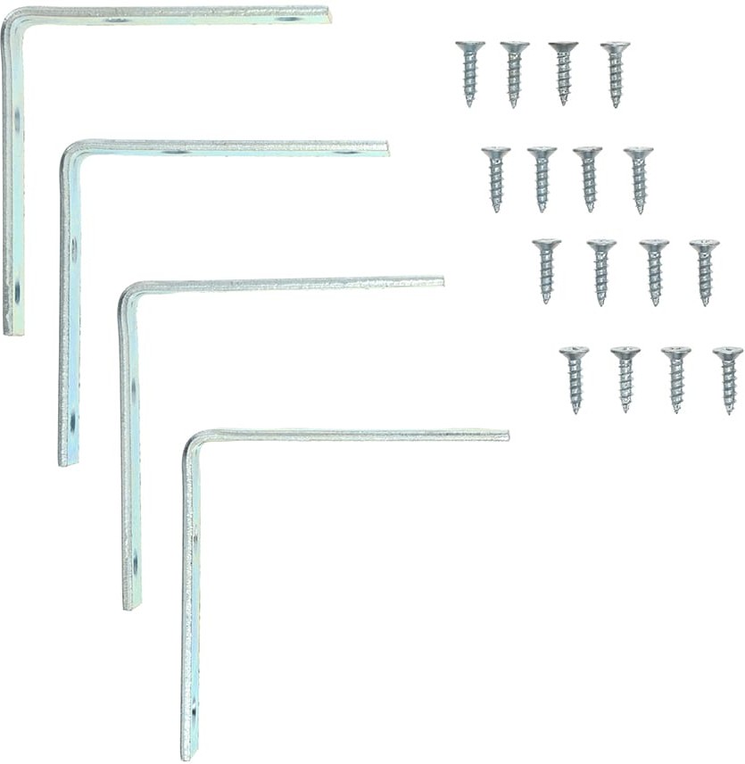 3-in x 0.75-in x 3-in 2.5 -Gauge Zinc-plated Steel Corner brace 4 -Pack