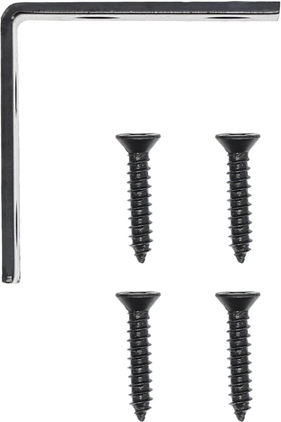 1.5-in x 0.5-in x 1.5-in 1.8 -Gauge Black Steel Corner brace 4 -Pack