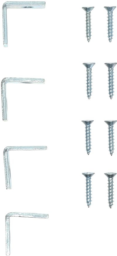 0.75-in x 0.5-in x 0.75-in Zinc-plated Steel Corner brace 4 -Pack