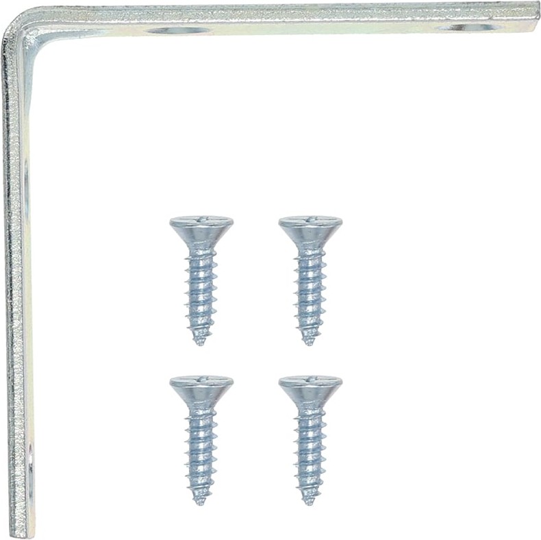 2.5-in x 0.625-in x 2.5-in Zinc-plated Steel Corner brace 4 -Pack