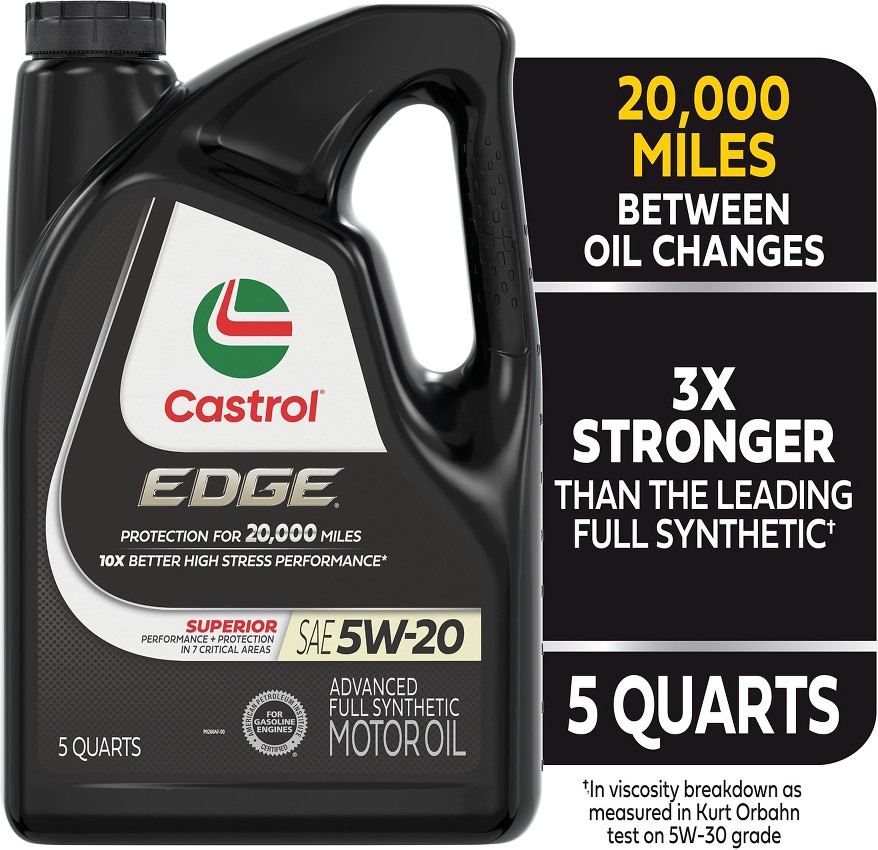 EDGE 5W-20 Advanced Full Synthetic Motor Oil, 5 Quarts