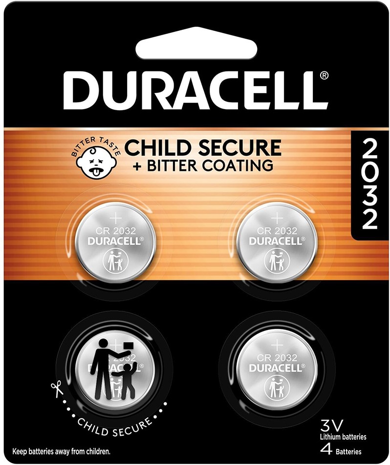 Lithium CR2032 Coin Batteries 4 -Pack